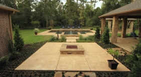Geometric Pool, Firepits, Water Features