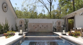 Geometric Pool, Courtyard, Fountain,
