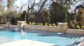 Geometric Pool, Water Features, Wall