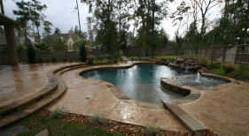 Natural Pool &amp; Spa with Bubbler
