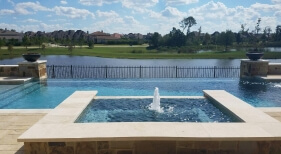 Spa Fountain, Negative Edge, Fire Bowls