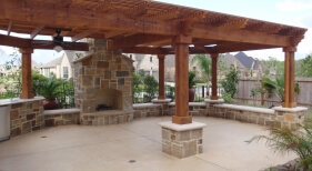 Fireplace, Pergola, Outdoor living