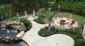 Natural Pool, Spa Fountain, Firepits, Outdoor Living