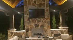 Outdoor Living with Fireplace
