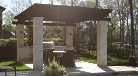 Outdoor Kitchen with Pergola