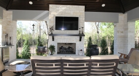 Outdoor Living with Fireplace