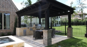 Outdoor Kitchen with Pergola