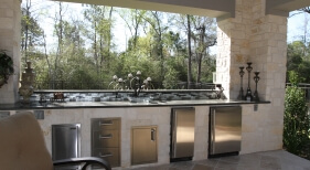Outdoor Living with kitchen
