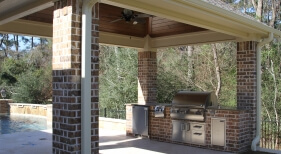 Outdoor Kitchen with Pergola